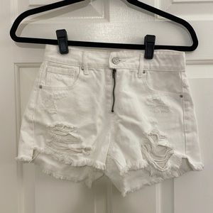 Pacsun white jean shorts